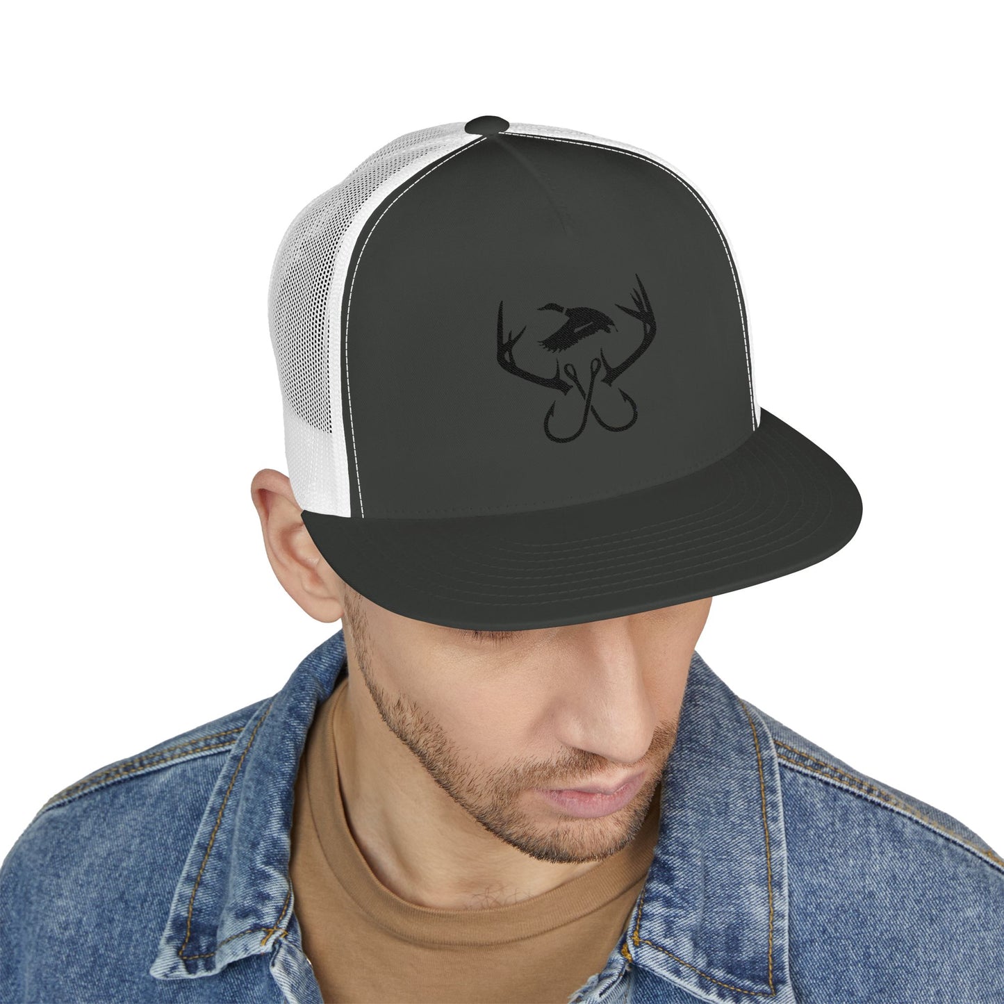 Legacy Emblem 5 Panel Trucker Cap (Embroidered)