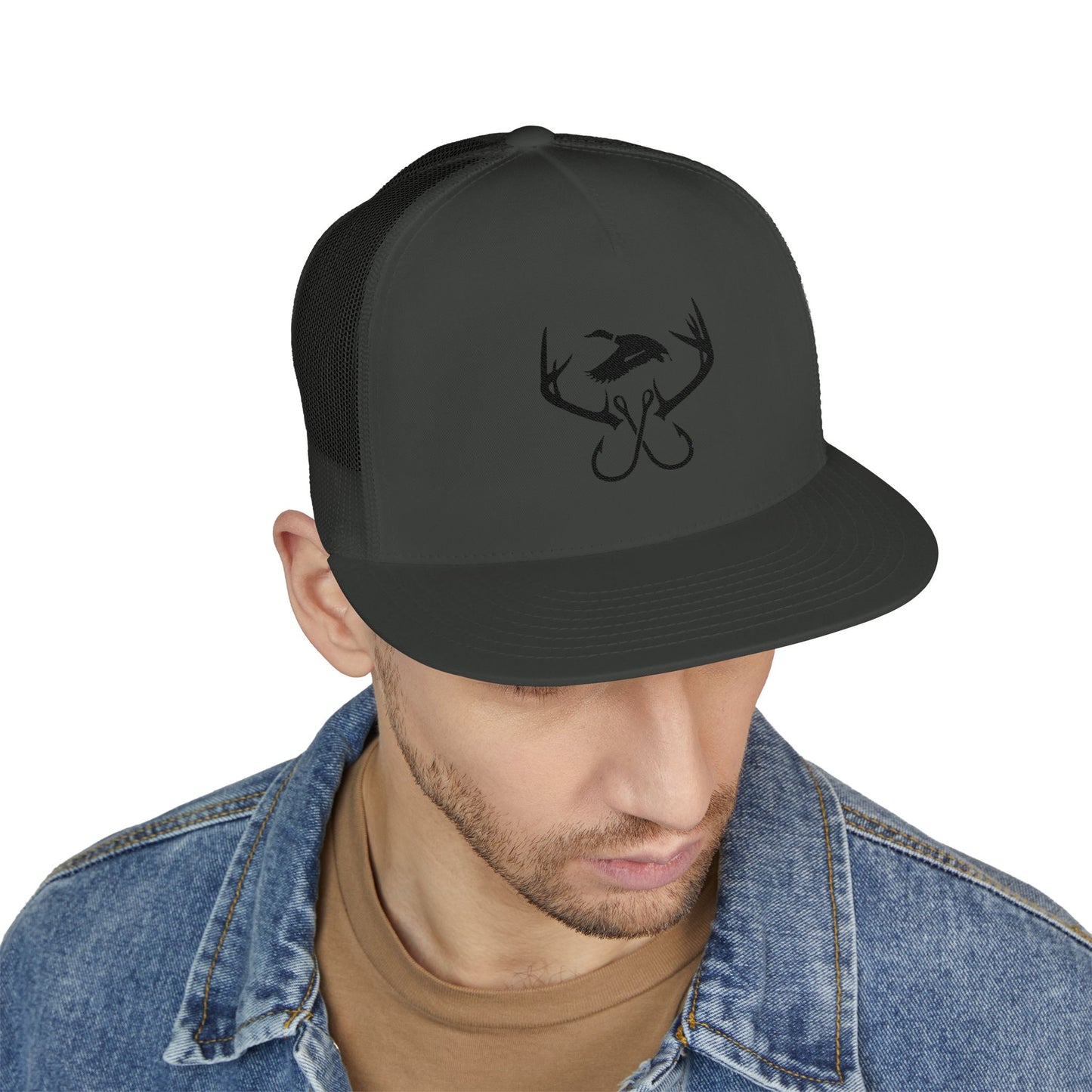 Legacy Emblem 5 Panel Trucker Cap (Embroidered)