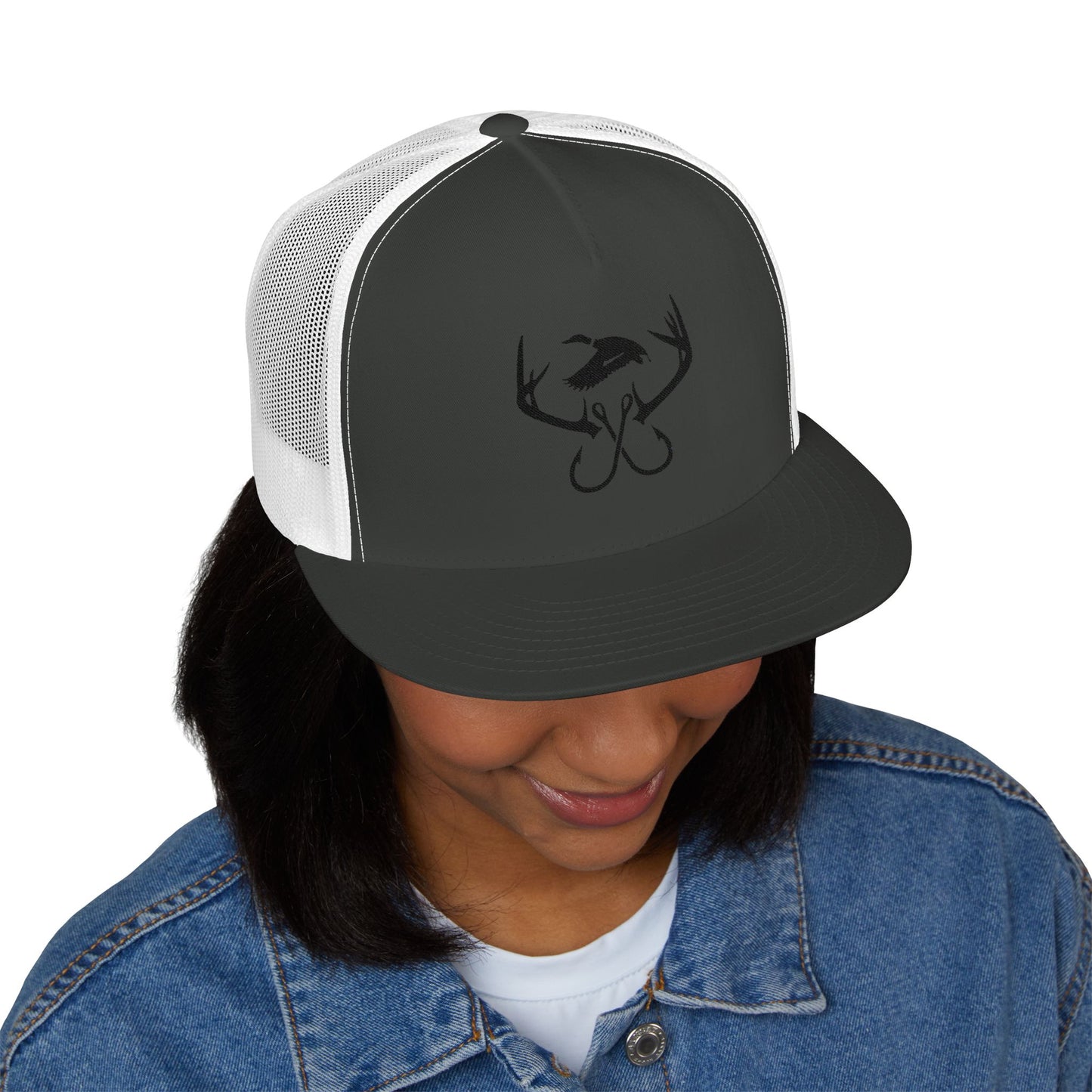 Legacy Emblem 5 Panel Trucker Cap (Embroidered)