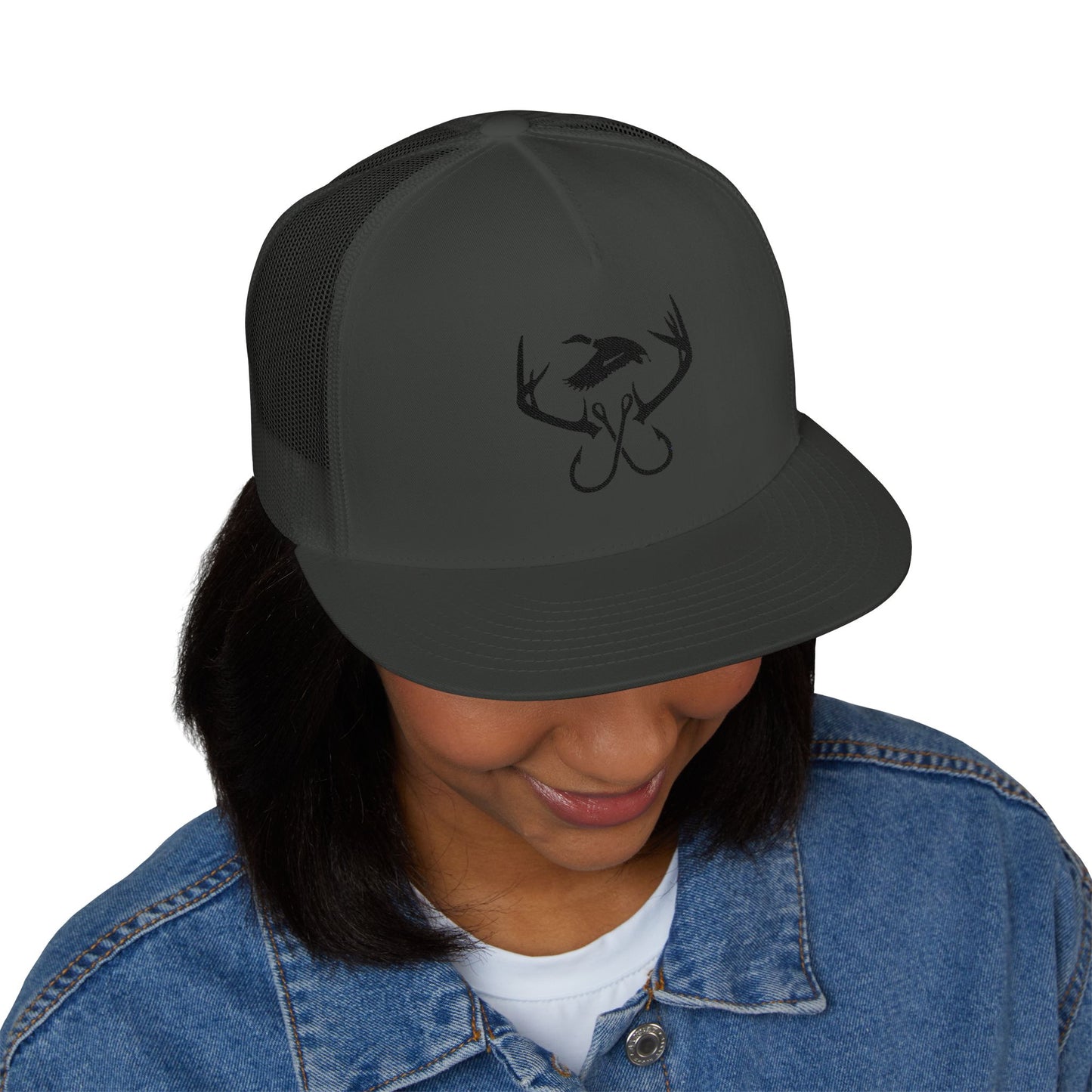 Legacy Emblem 5 Panel Trucker Cap (Embroidered)